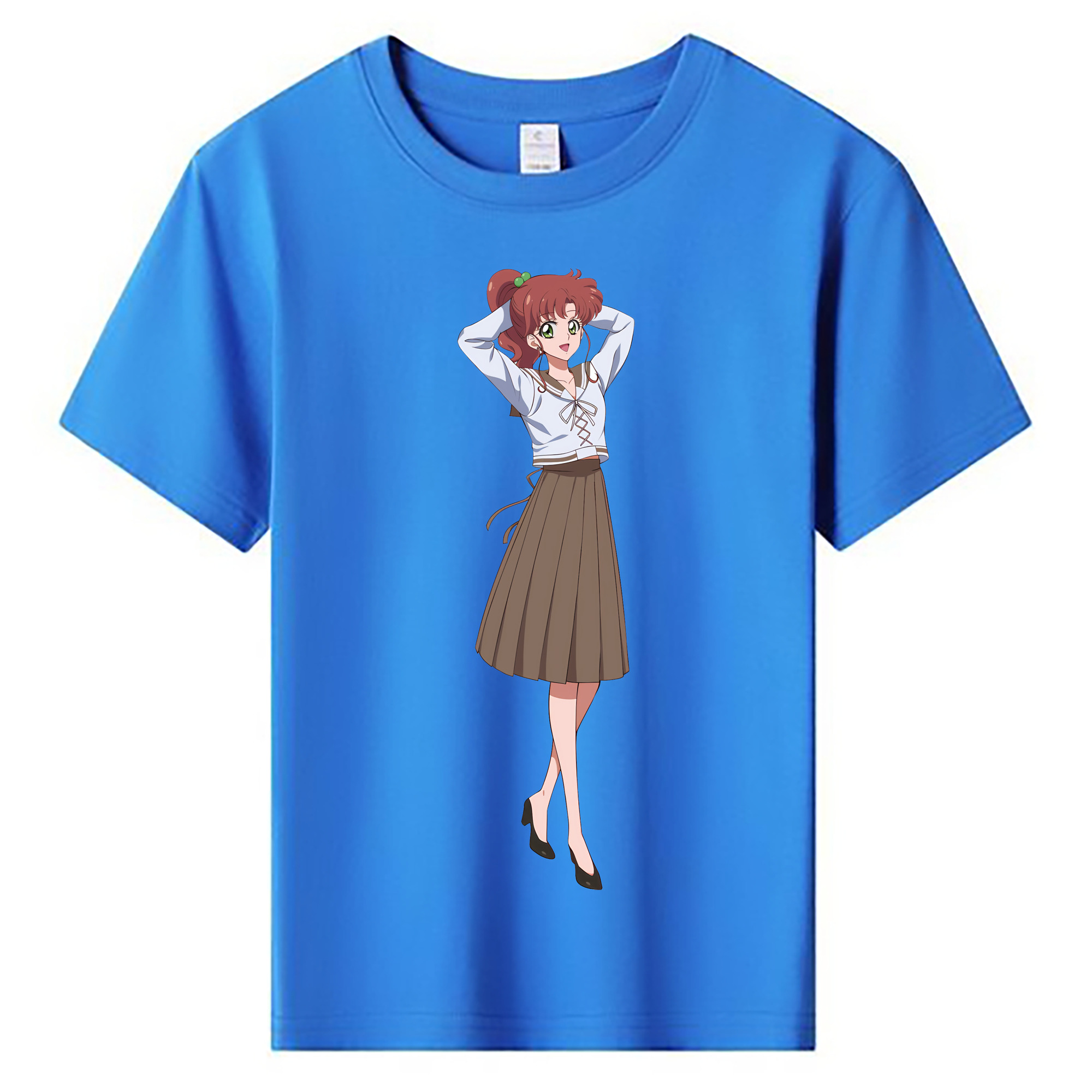 （画像用） 美少女戦士セーラームーン 木野 まこと きの まこと Sailor Moon Kino Makoto （セーラージュピター；Sailor Jupiter） 綿100％キッズTシャツ（フロントプリント）